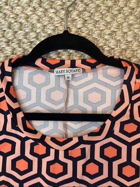 Mary Square Geometric Print Dress